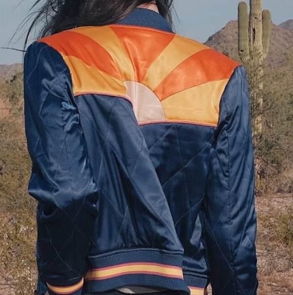 Classic Rock Couture Jackets & Blazers - Classic Rock Couture Sun Quilted Zip Up Jacket